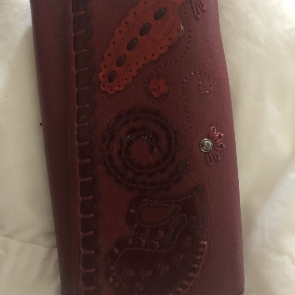 Brighton Red leather wallet used